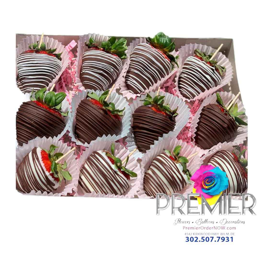 12 Strawberries with Topping Premier Order Now